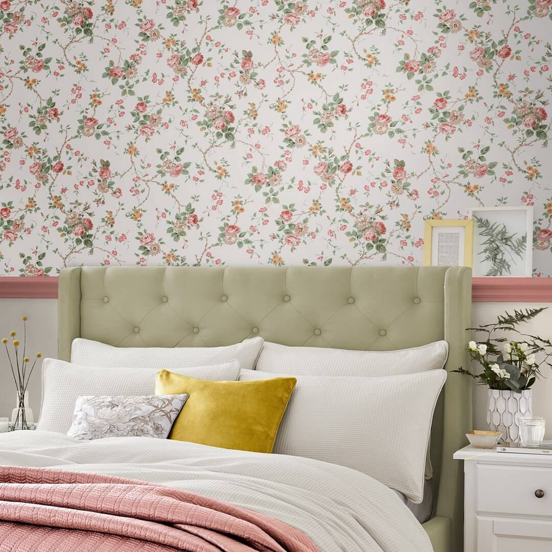 Tapeta pnącza róż Laura Ashley 121083 Mountney Garden Volume III