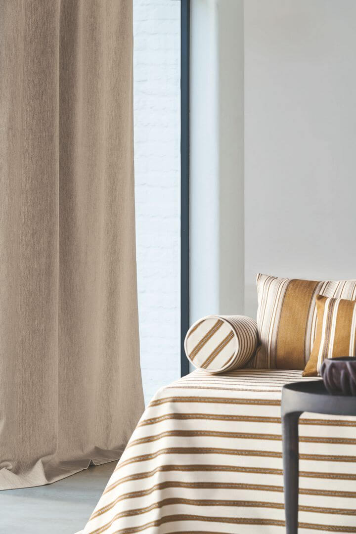 Tkanina ze wzorem paska Casamance 42770305 Evora Costa Nova