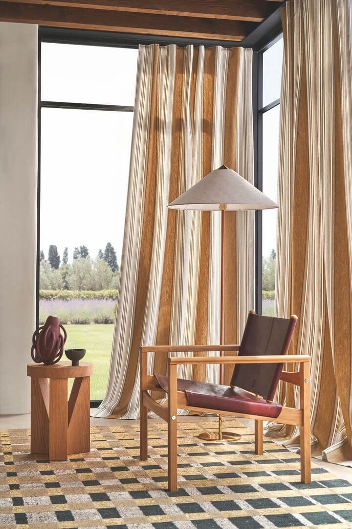 Tkanina ze wzorem paska Casamance 42780622 Aveiro Costa Nova