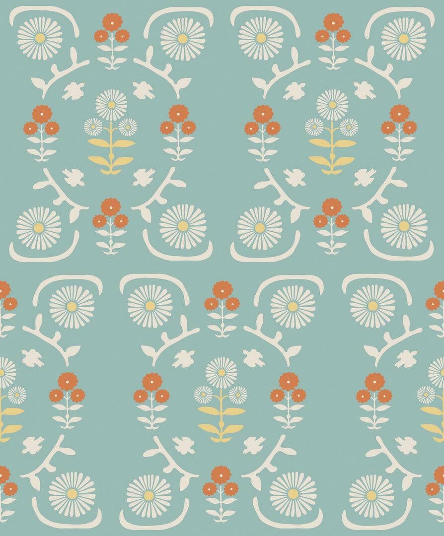 Tapeta roślinna w stylu folk Boras Tapeter 5821 Isolde Nordic Folk