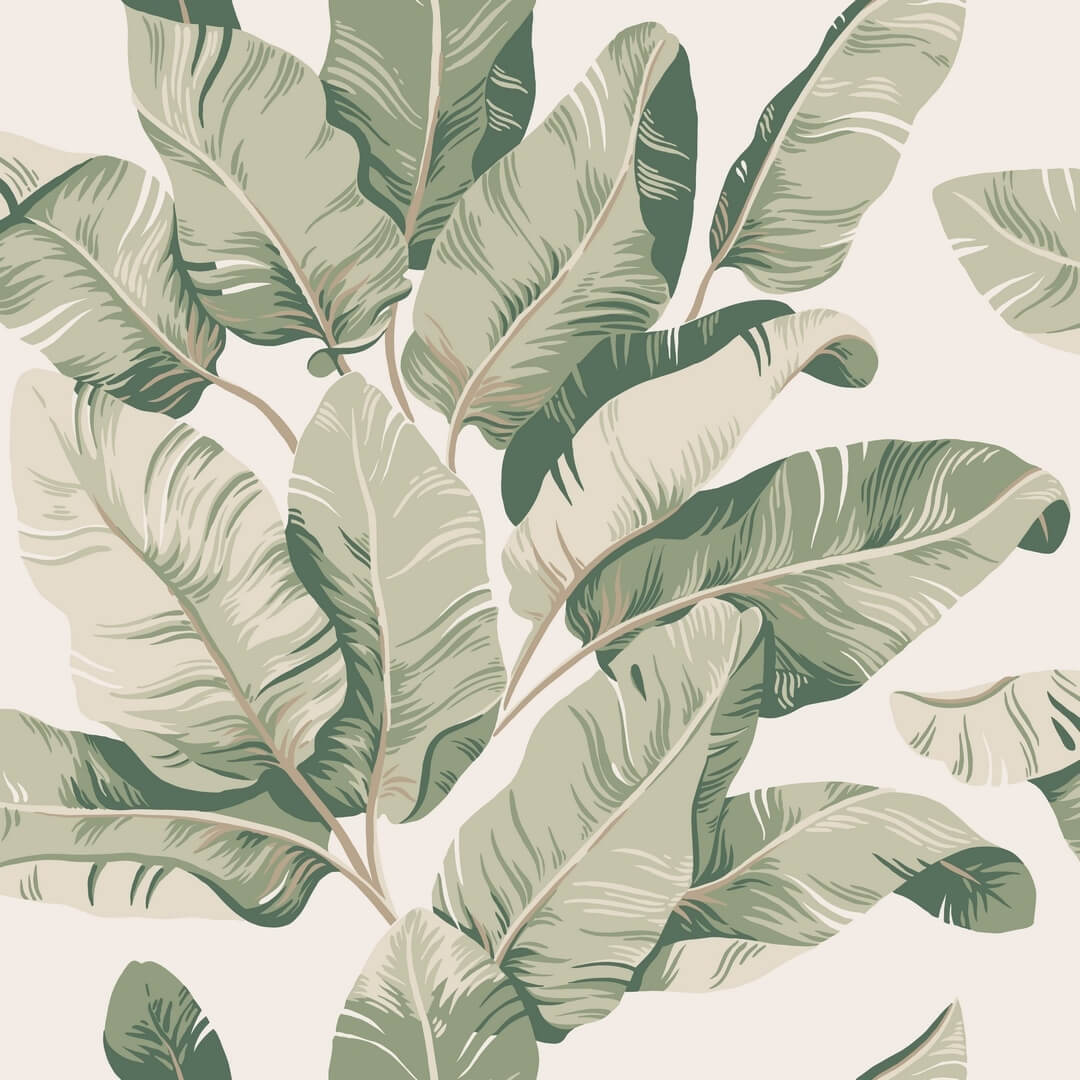 Tapeta liście bananowca Sandberg S10433 Tom Garden Green Palm Garden