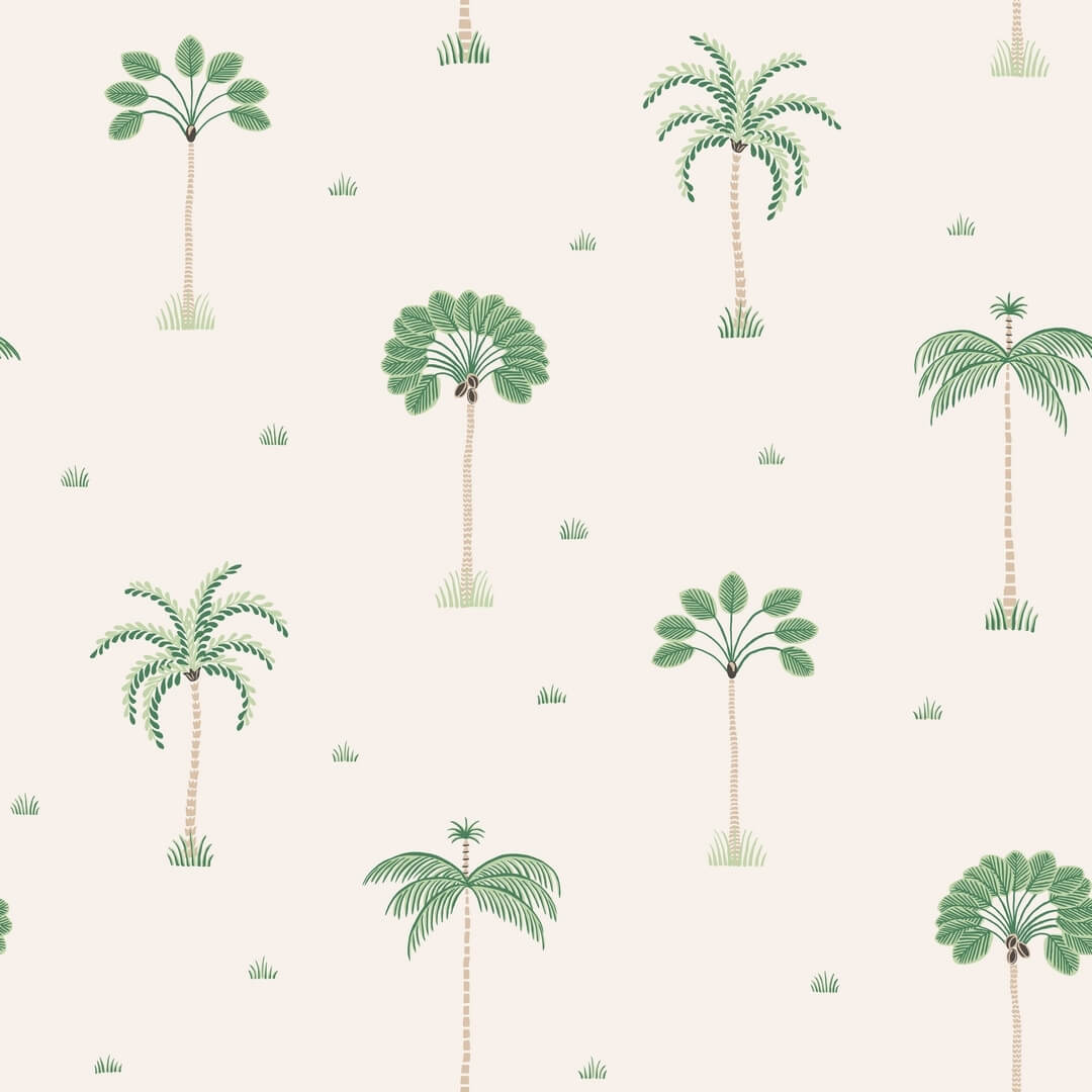 Tapeta palmy Sandberg S10436 Milo Spring Green Palm Garden