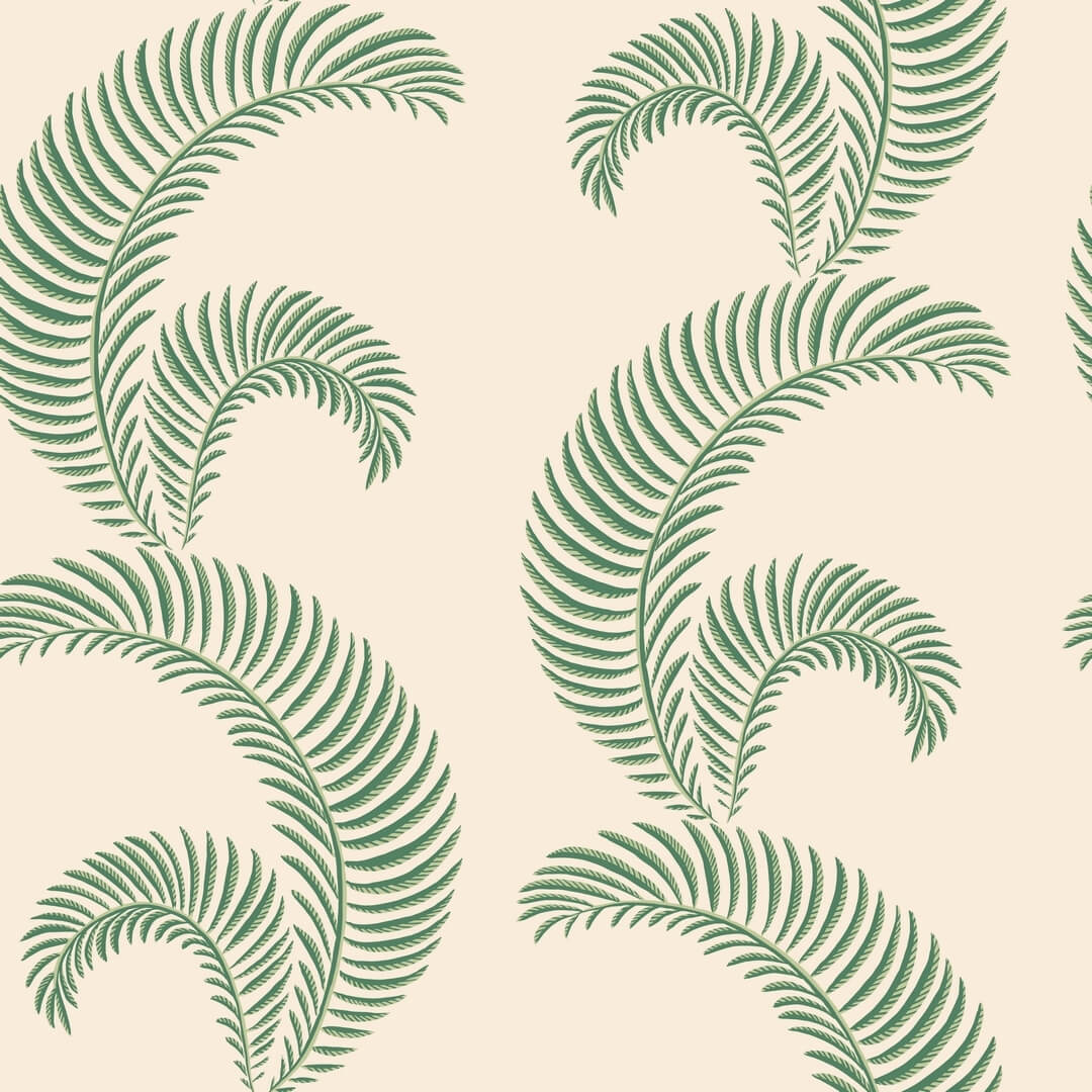 Tapeta graficzne liście palmowe Sandberg S10439 Jasmine Garden Green Palm Garden