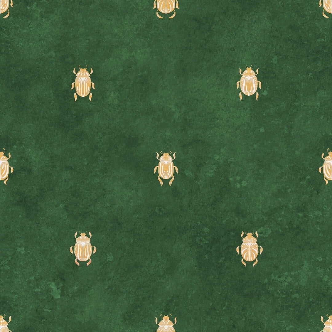 Tapeta skarabeusze Sandberg S10451 Audrey Dark Green Palm Garden