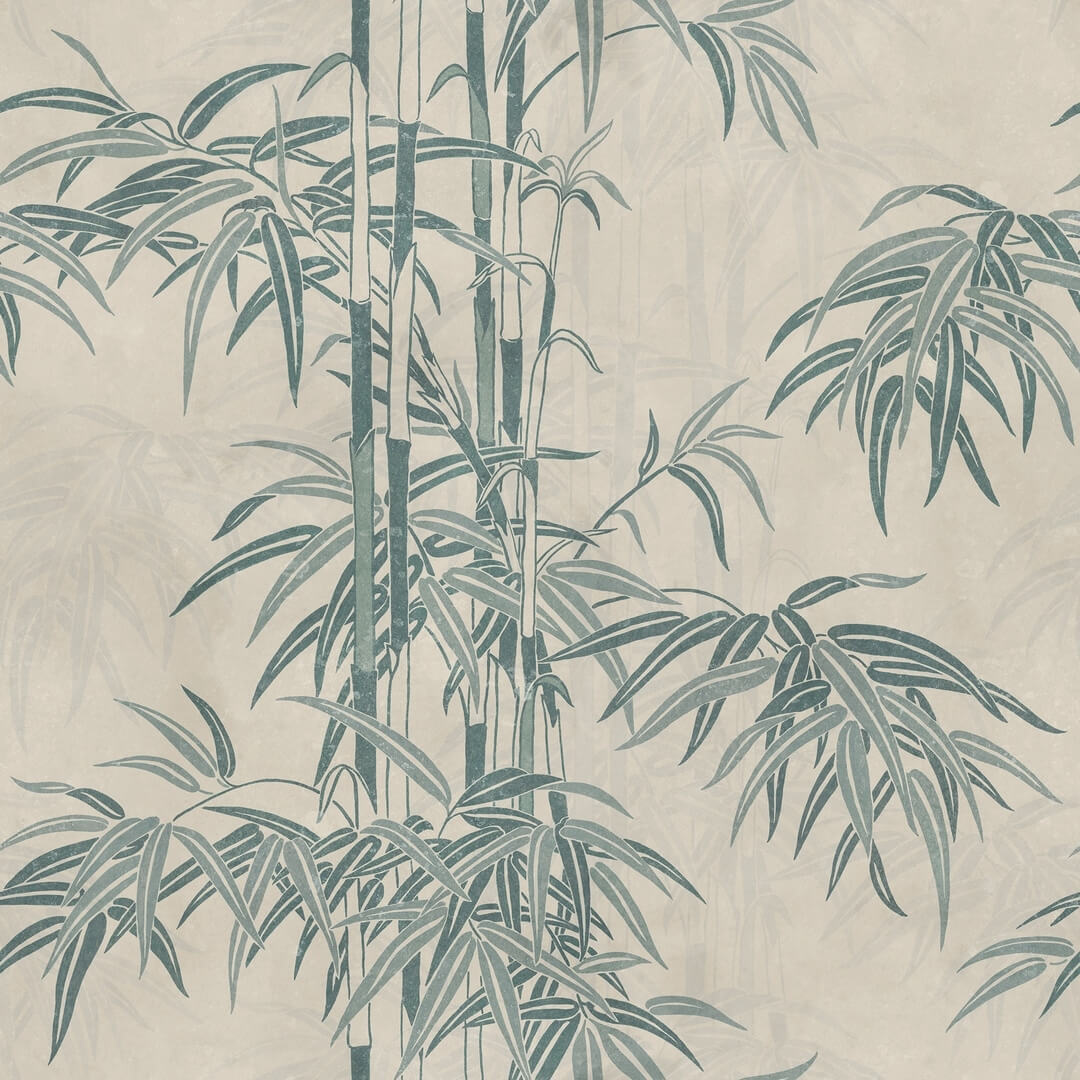 Fototapeta pędy i liście bambusa Sandberg S10542 Leon Mural Blue Palm Garden