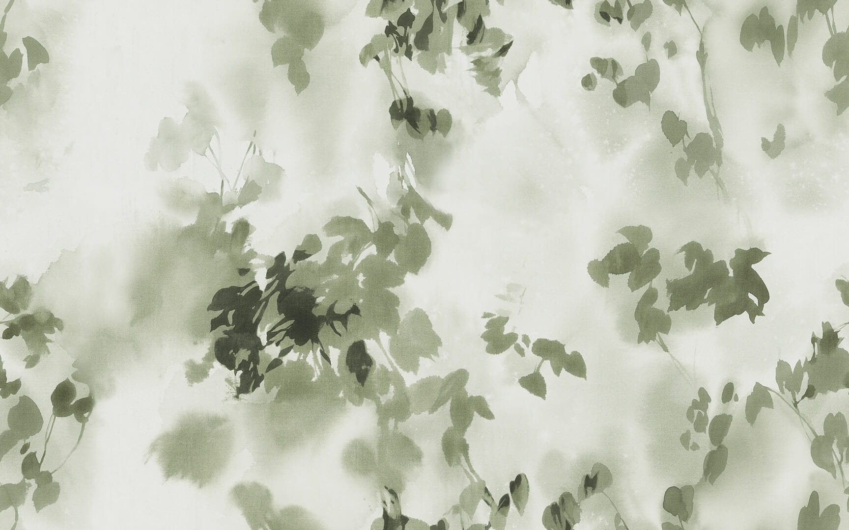 Fototapeta liście Rebel Walls R18890 Hazy Leaves Green Mystic Shades