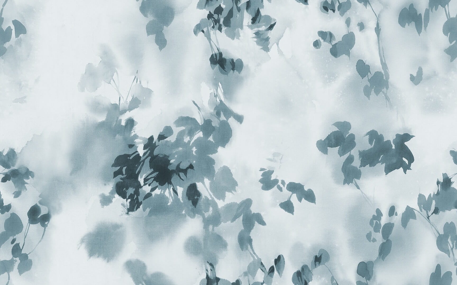 Fototapeta liście Rebel Walls R18892 Hazy Leaves Blue Mystic Shades