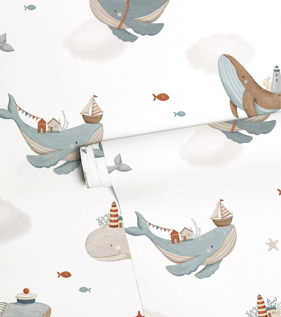Tapeta wieloryby Lilipinso H0775 Whales At Sea