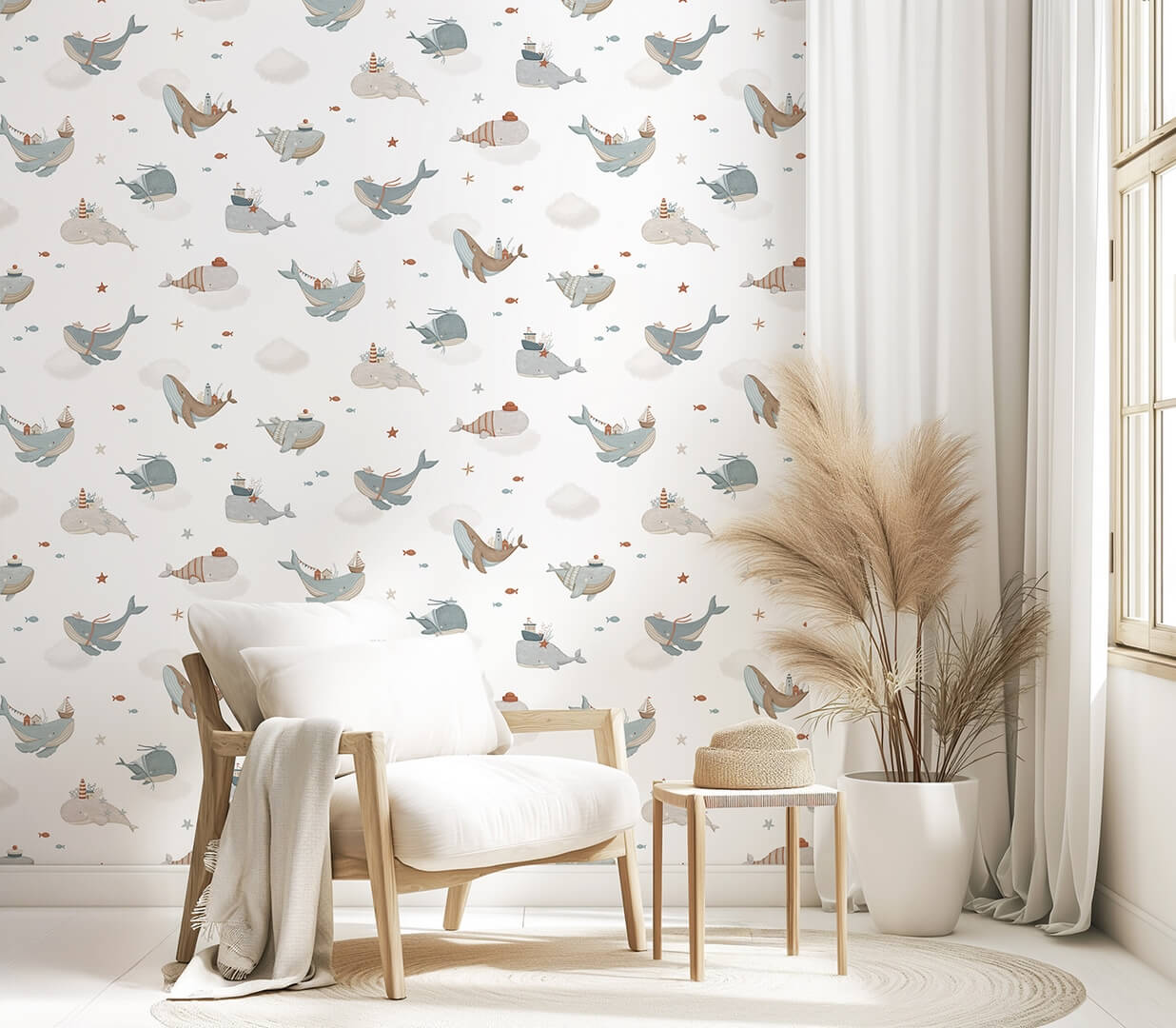 Tapeta wieloryby Lilipinso H0775 Whales At Sea