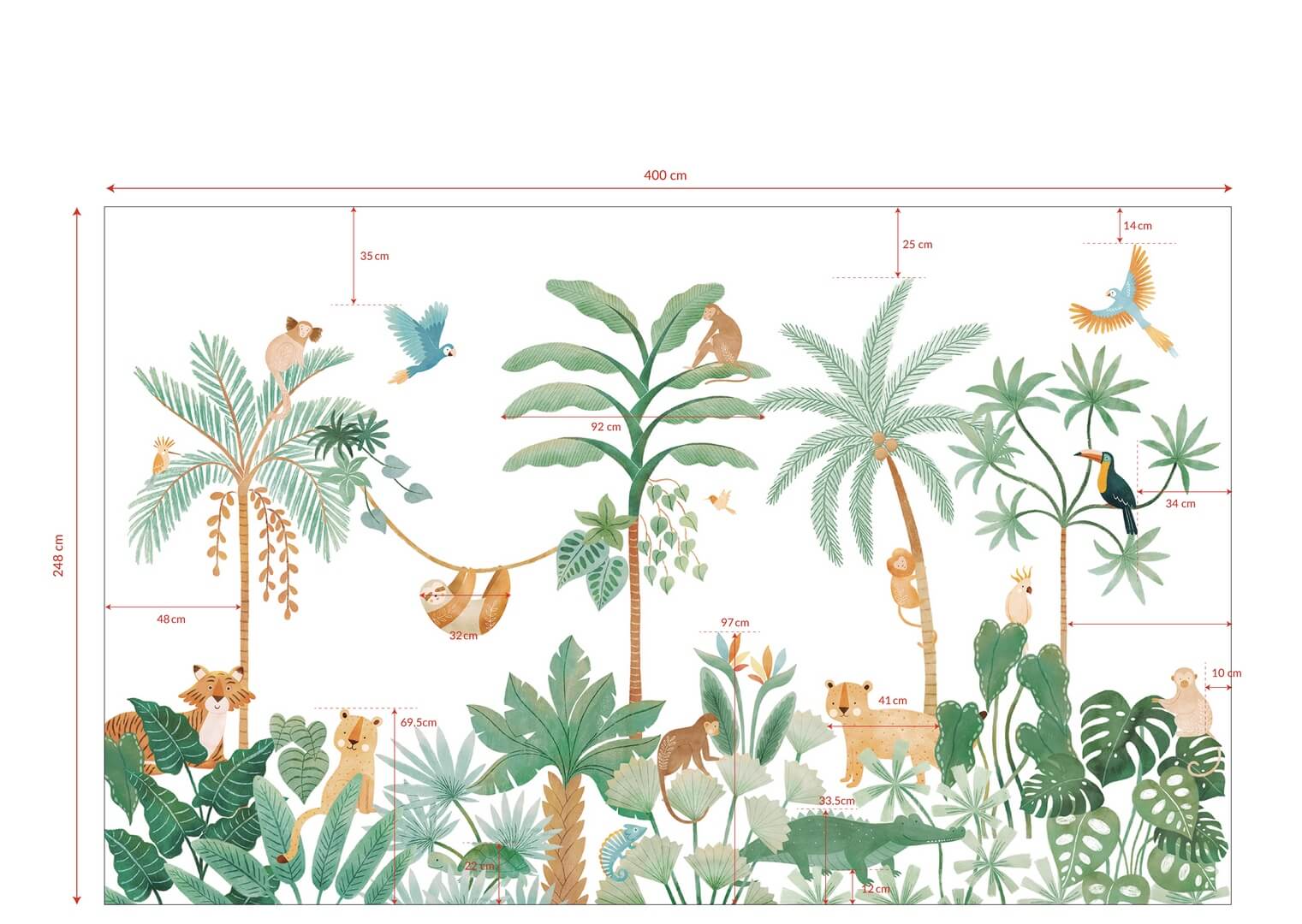 Mural dżungla Lilipinso H0797 Jungle Animals
