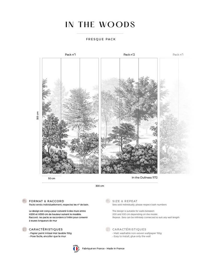 Mural krajobraz drzew PaperMint In The Woods 1172