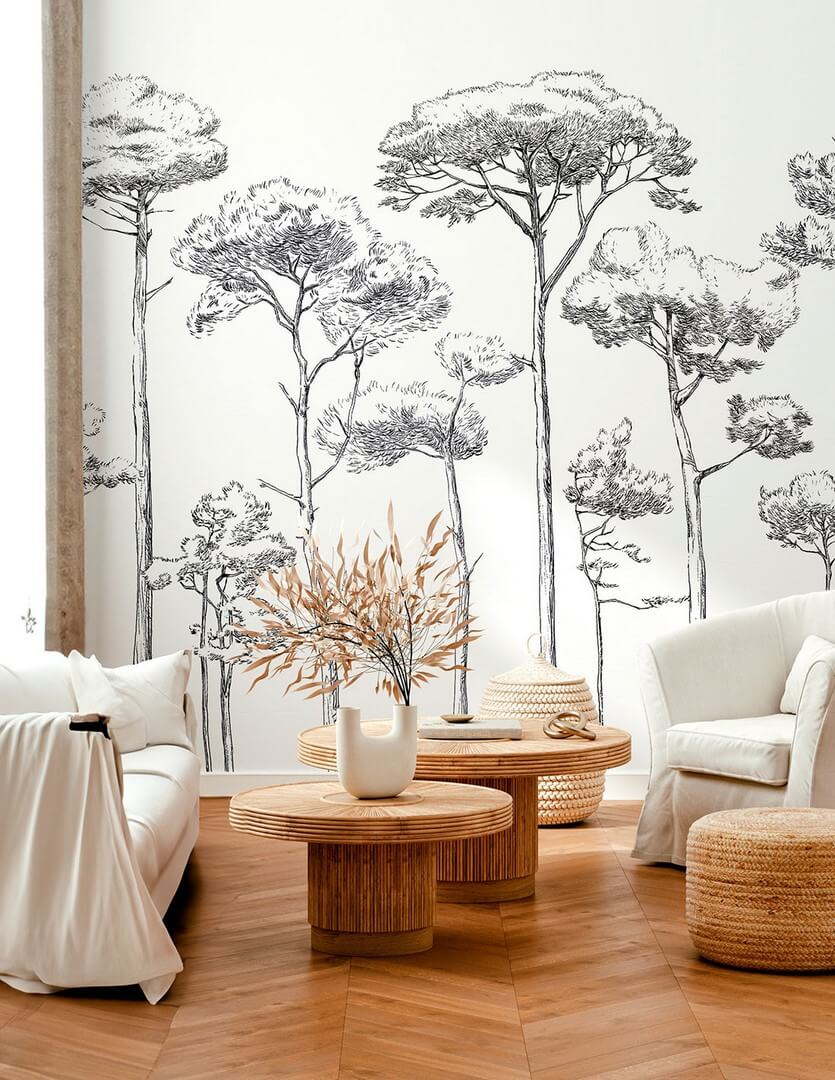 Mural sosny PaperMint Sous Les Pins 1201