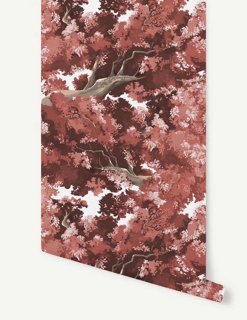 Tapeta korona drzewa Papermint Bushu Pattern 961 Rouge Aka Classics