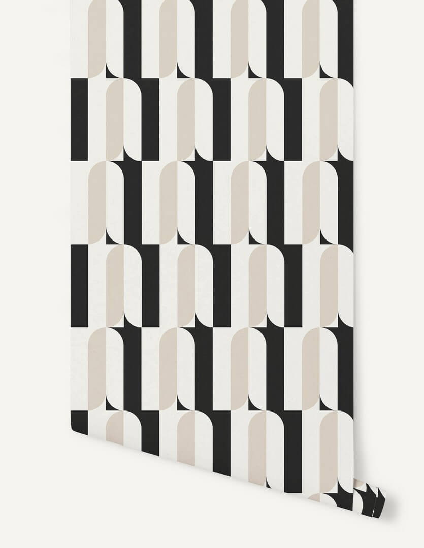 Tapeta geometryczna Papermint Ceramica 1116 Poivre Neige Classics