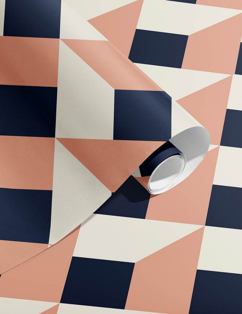 Tapeta geometryczna kratownica Papermint Cielda 1 CORAIL Classics