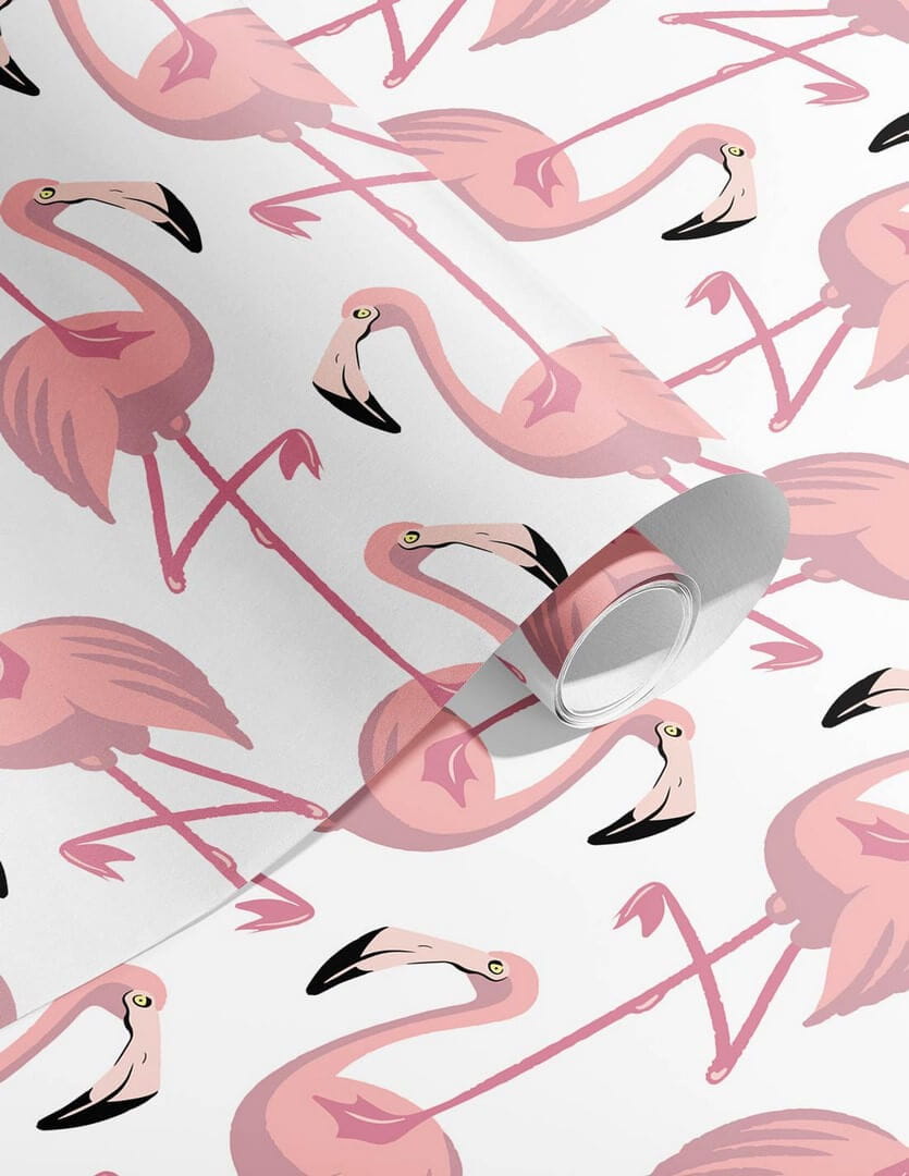 Tapeta flamingi Papermint Flamingo 43 ROSE BLANC Classics