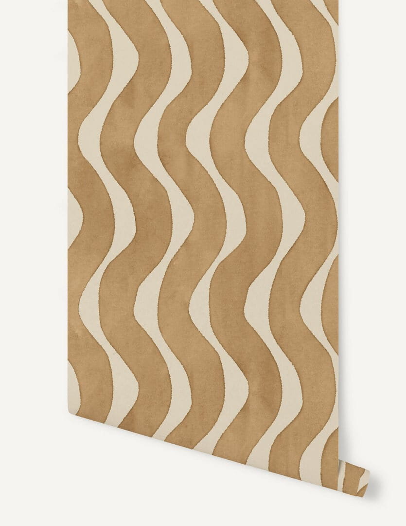 Tapeta falujące pasy Papermint La Vague 1135 Ocre Ottoman Classics