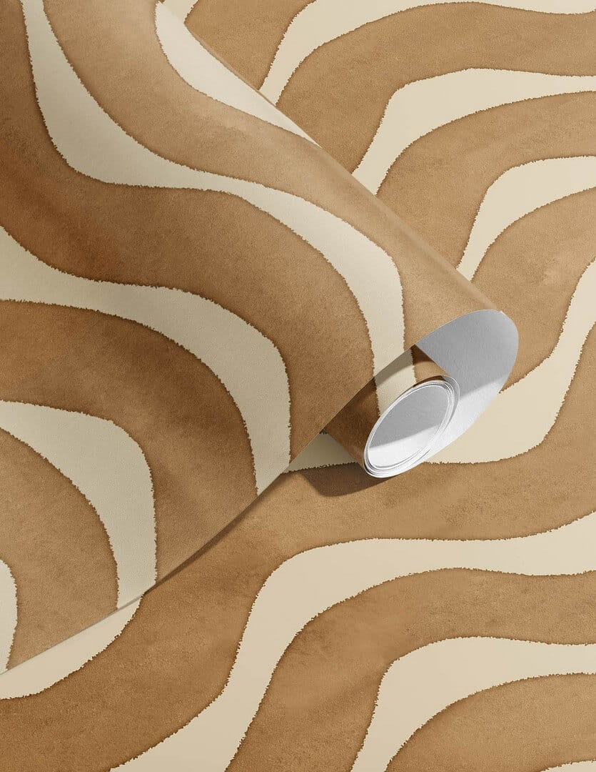 Tapeta falujące pasy Papermint La Vague 1135 Ocre Ottoman Classics