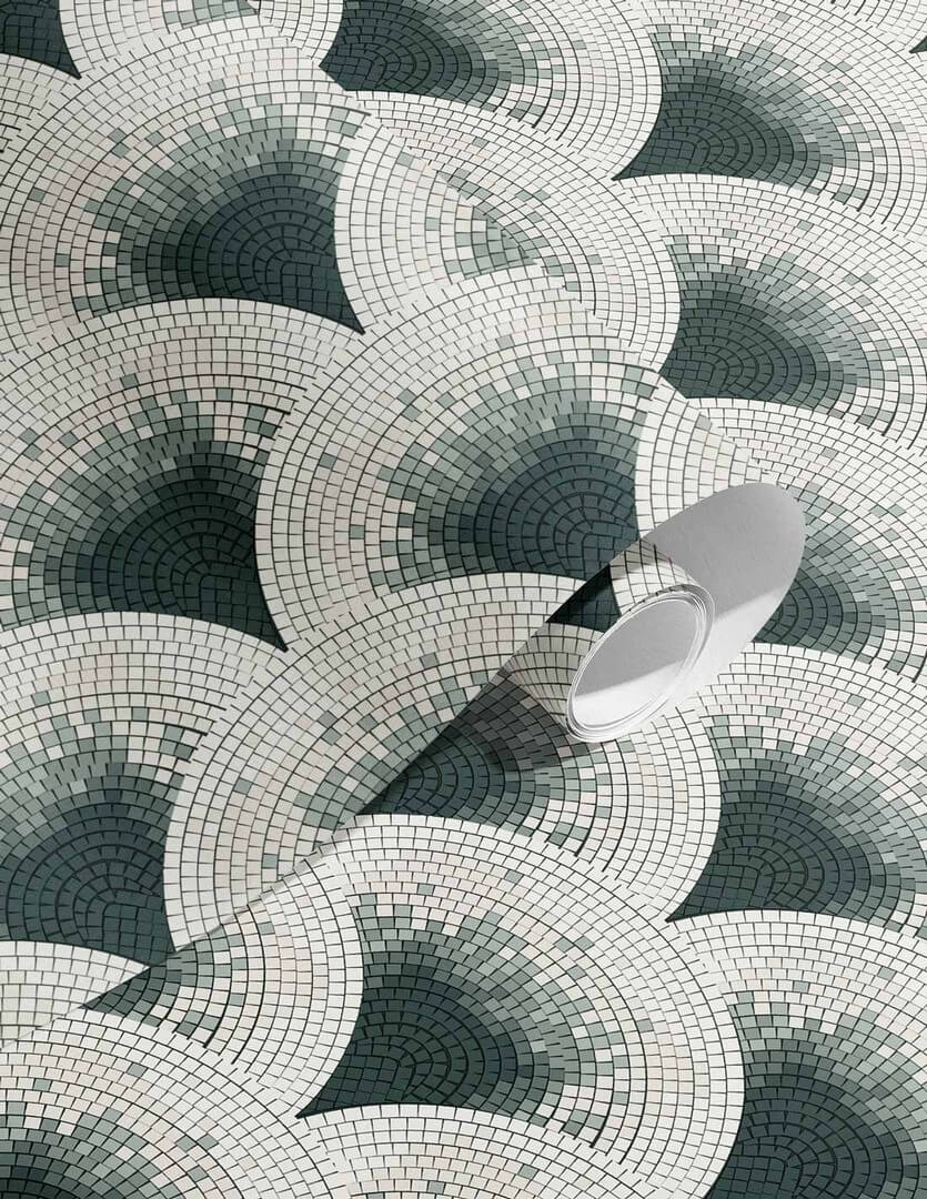 Tapeta mozaika Papermint Mosaic 940 Gris Classics