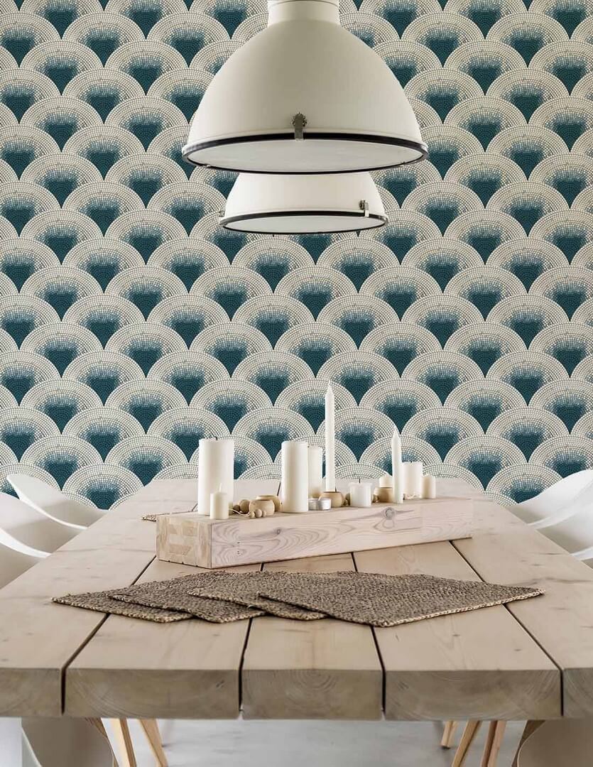 Tapeta mozaika Papermint Mosaic 941 Bleu Classics