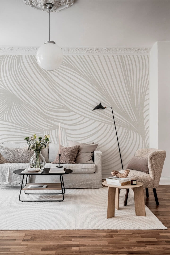 Fototapeta falujące linie Rebel Walls R18596 Opulence Lines Sand Simplicity