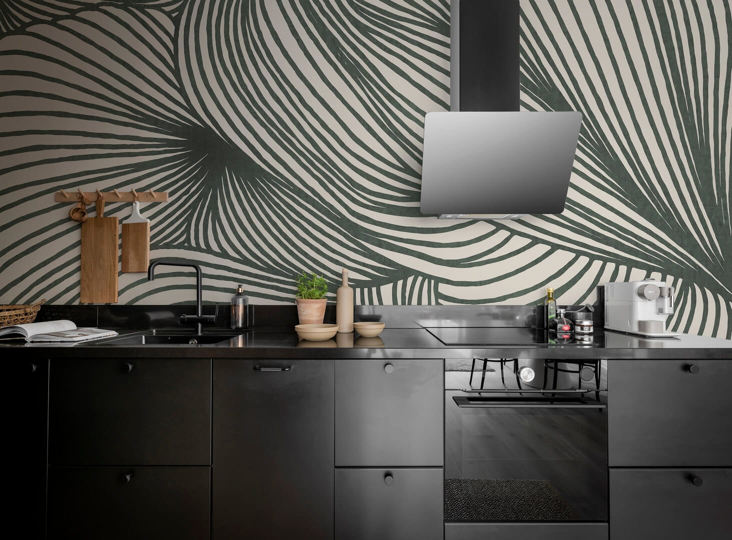 Fototapeta falujące linie Rebel Walls R18598 Opulence Lines Moss Simplicity