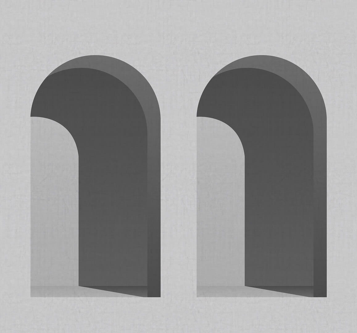 Fototapeta architektoniczne łuki Rebel Walls R18618 Arch Grey Simplicity
