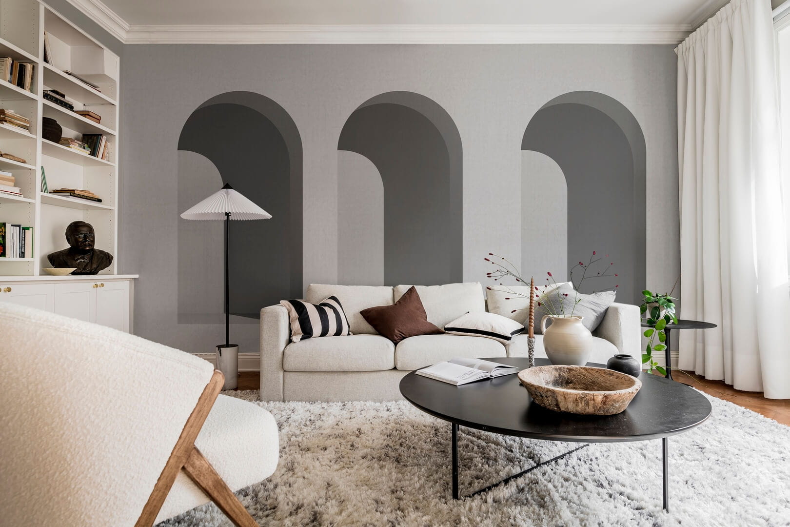 Fototapeta architektoniczne łuki Rebel Walls R18618 Arch Grey Simplicity