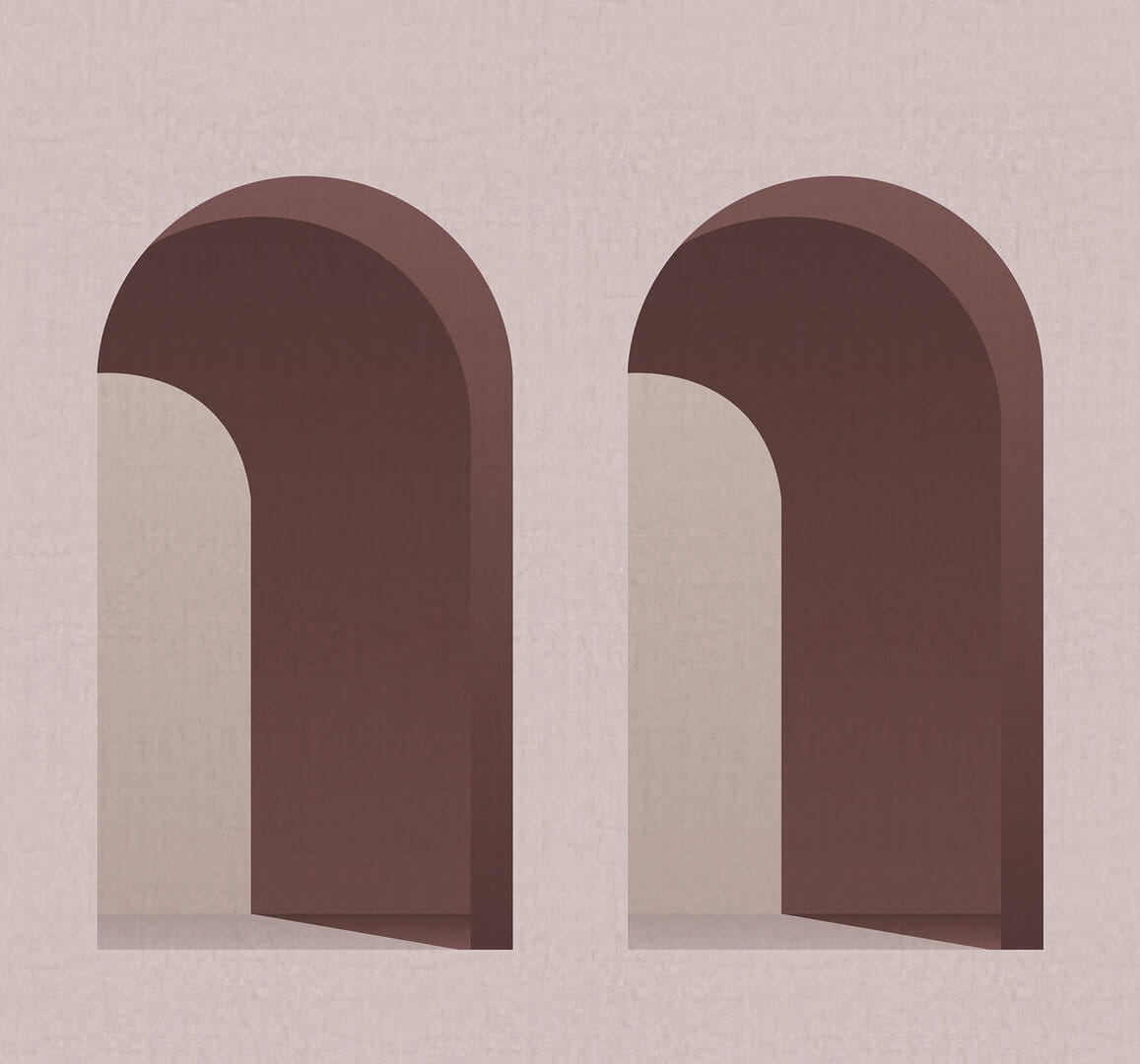 Fototapeta architektoniczne łuki Rebel Walls R18619 Arch Pink Simplicity