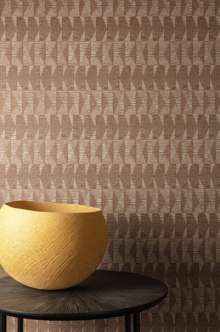 Tapeta geometryczna etniczna Khroma AMA203 Bolga Amani