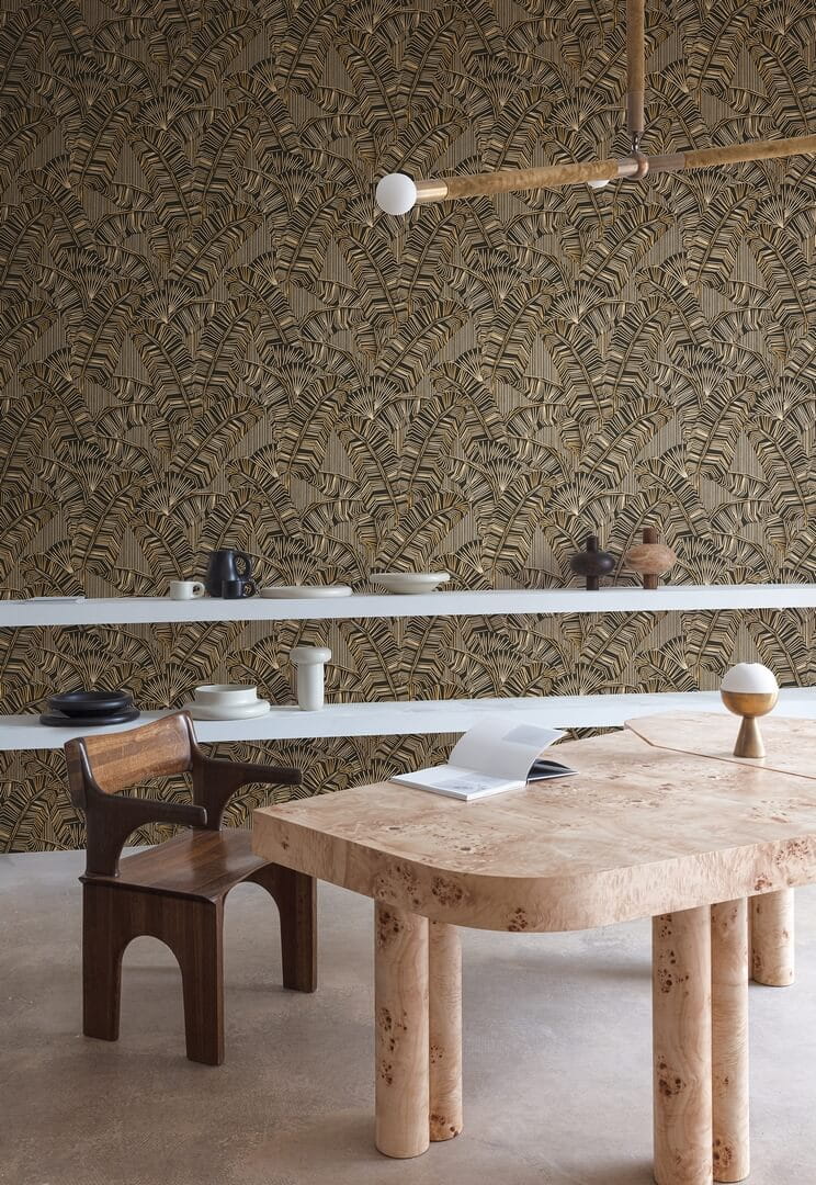 Tapeta abstrakcyjne liście Khroma AMA401 Solana Amani