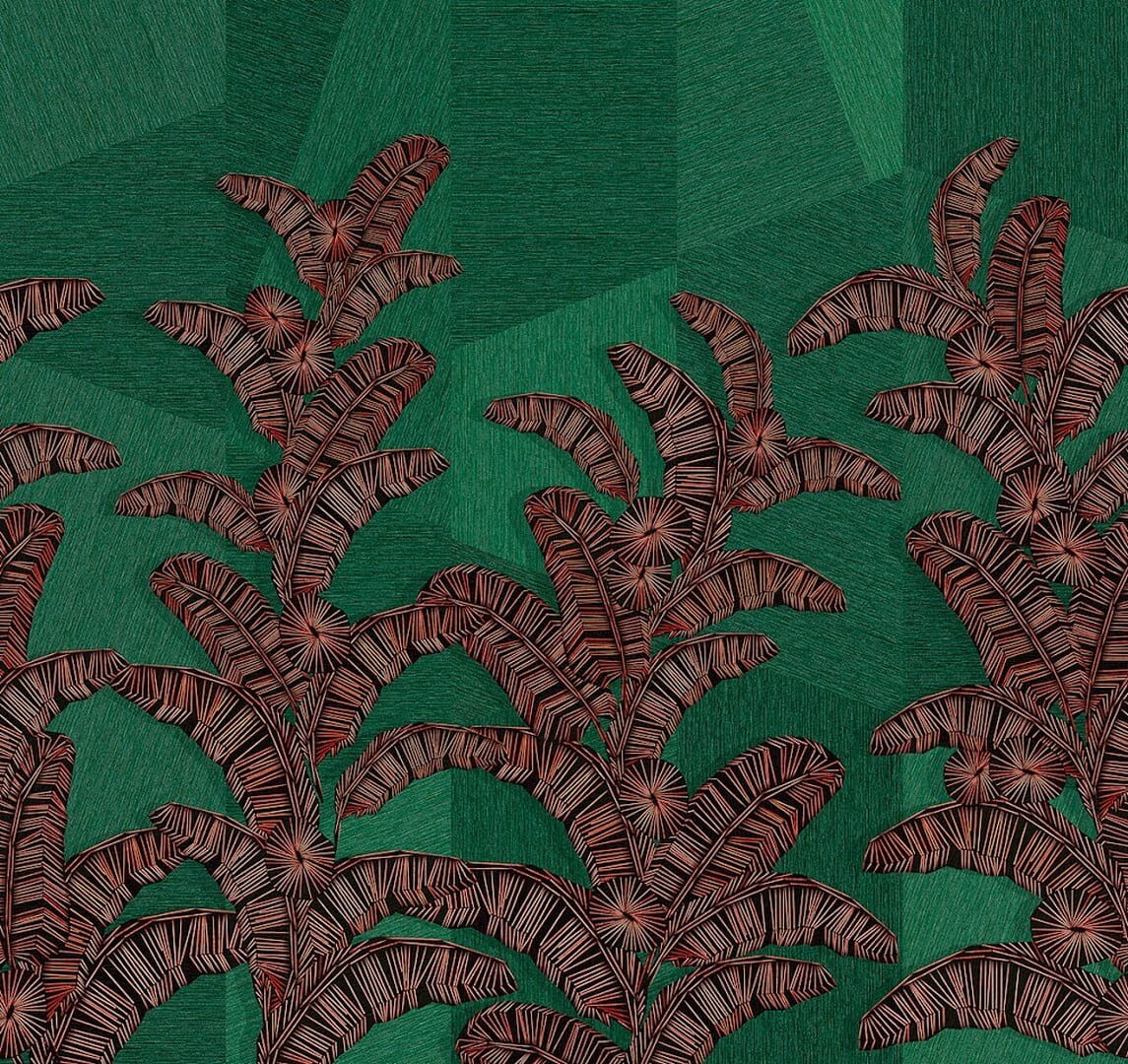 Mural abstrakcyjne liście Khroma DGAMA2022 Yucatan Amani