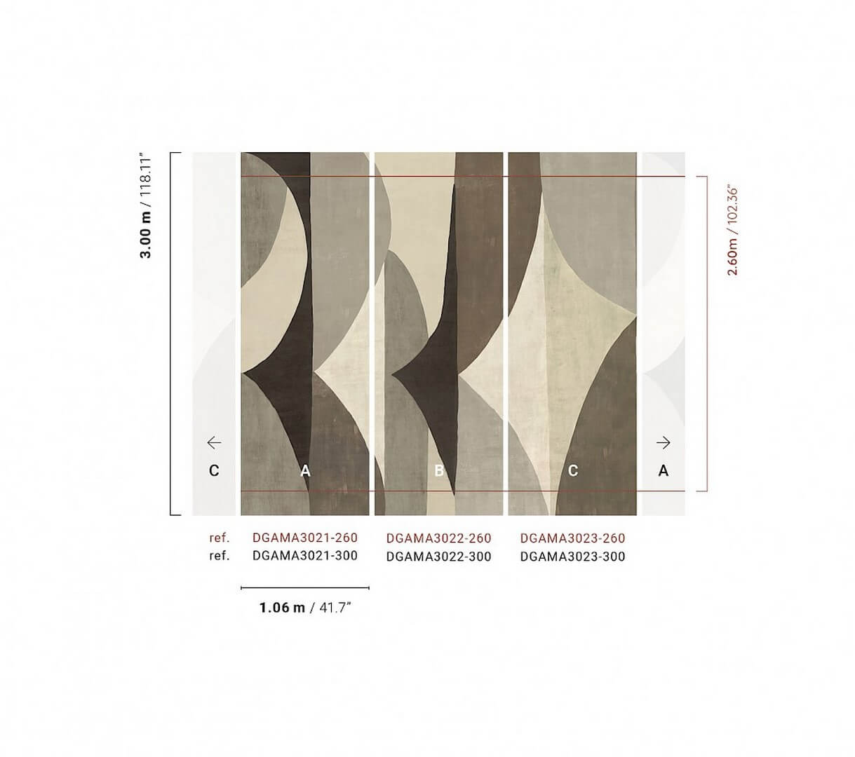 Mural geometryczny Khroma DGAMA3032 Luana Amani