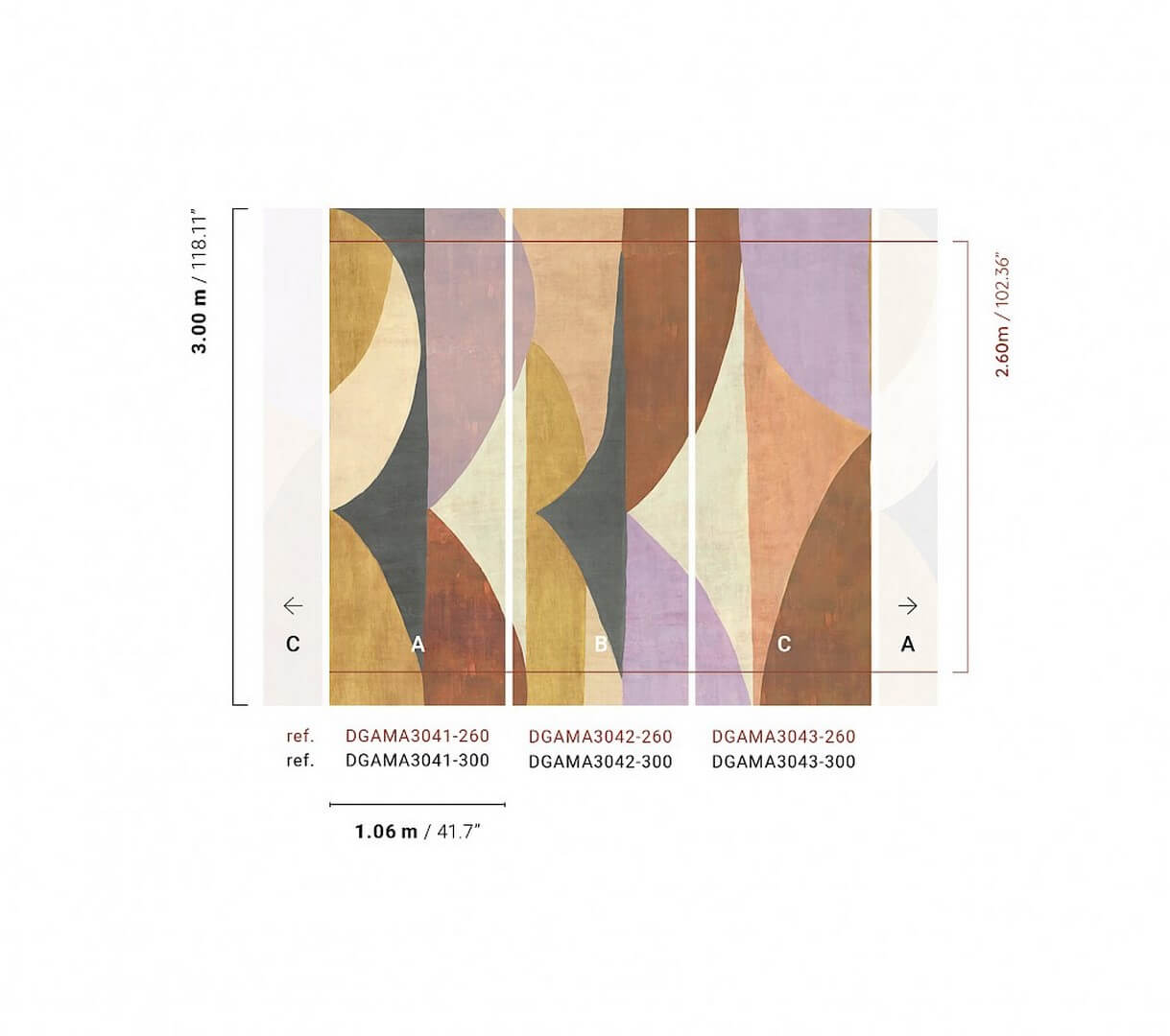 Mural geometryczny Khroma DGAMA3042 Luana Amani