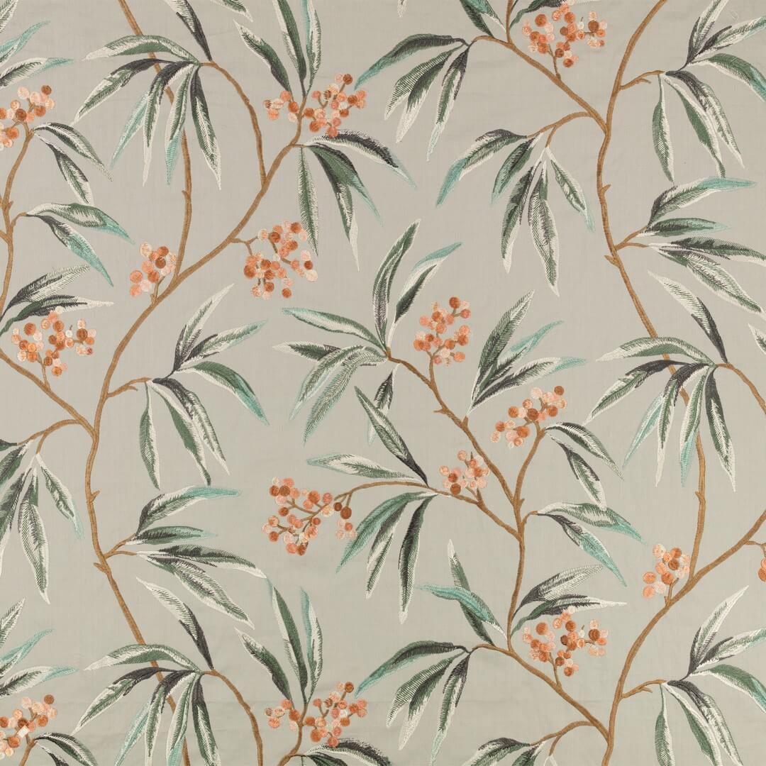 Tkanina haftowana z roślinnym wzorem Romo 8042/02 Mima Ottavia Fabrics