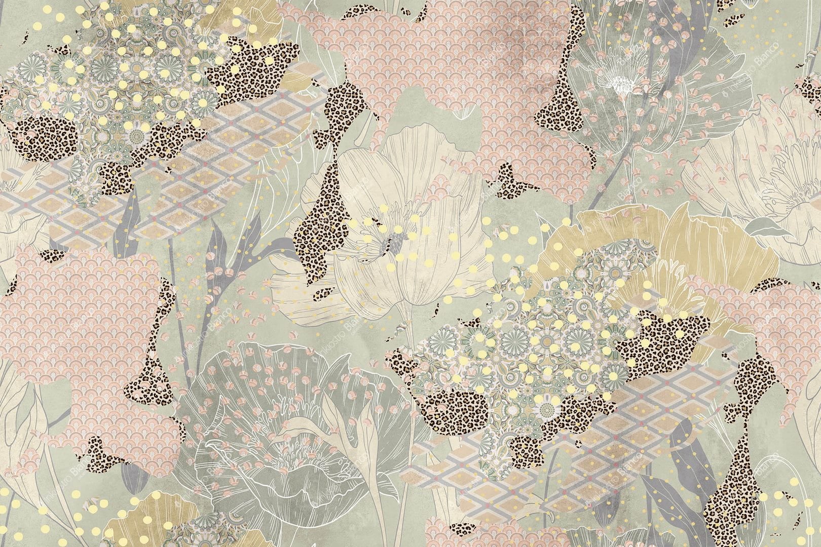 Fototapeta kwiaty i geometria Inkiostro Bianco UNDERSTORY INKNESZ1901 Natural Beauty