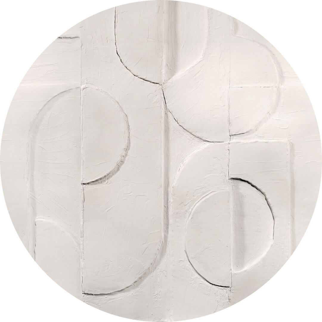 Mural okrągły geometryczny tynk Wall Art Bene Koło