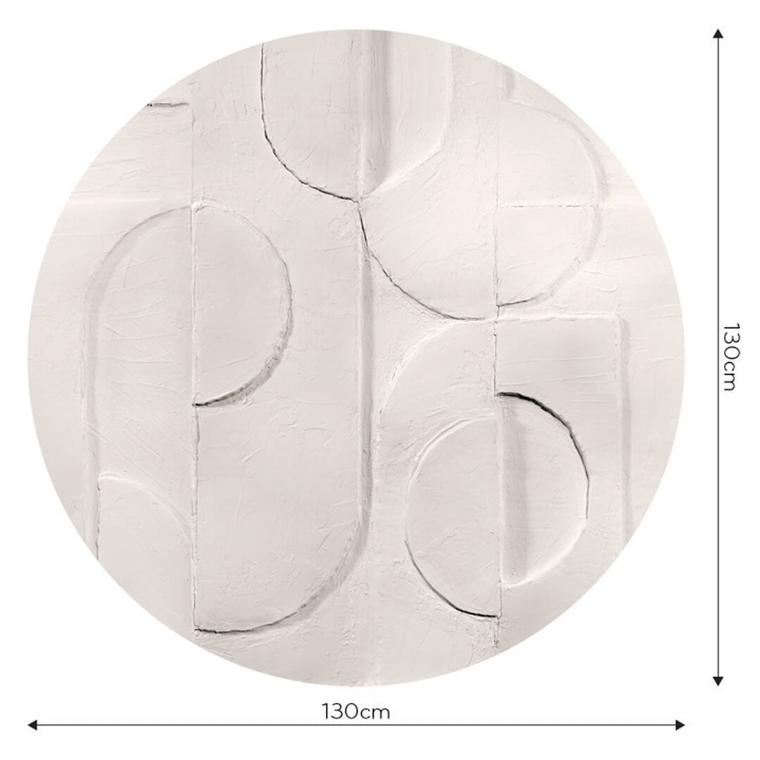 Mural okrągły geometryczny tynk Wall Art Bene Koło