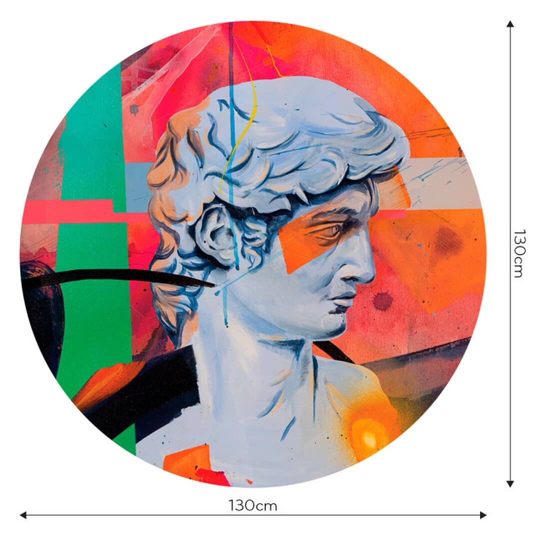 Mural okrągły rzeźba i abstrakcja Wall Art Buenos Koło