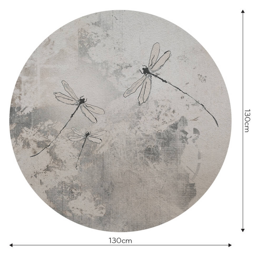 Mural okrągły ważki Wall Art Lestes Koło