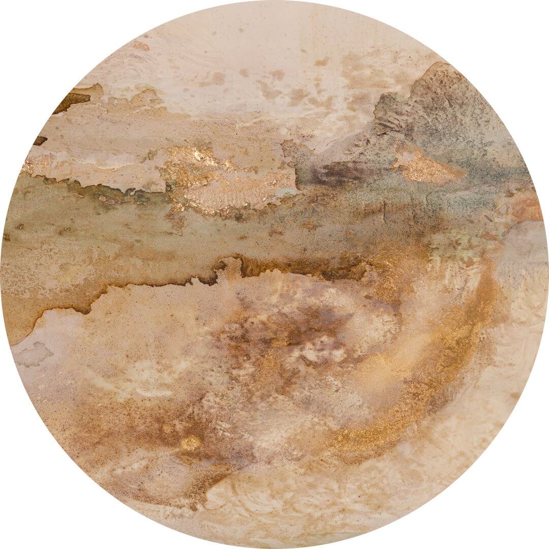 Mural okrągły marmur Wall Art Malaga Koło