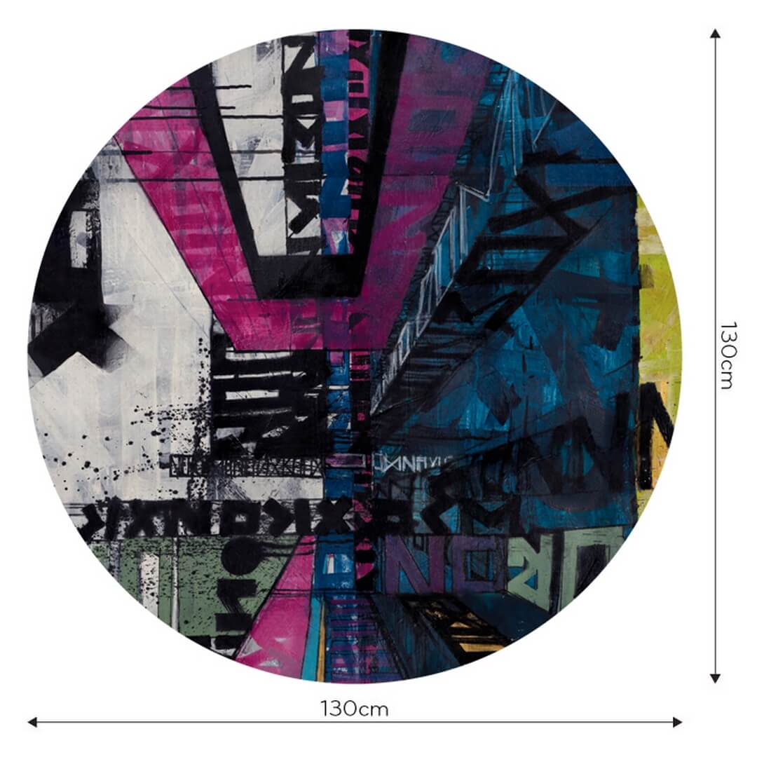 Mural okrągły graffiti Wall Art Manhattan Koło