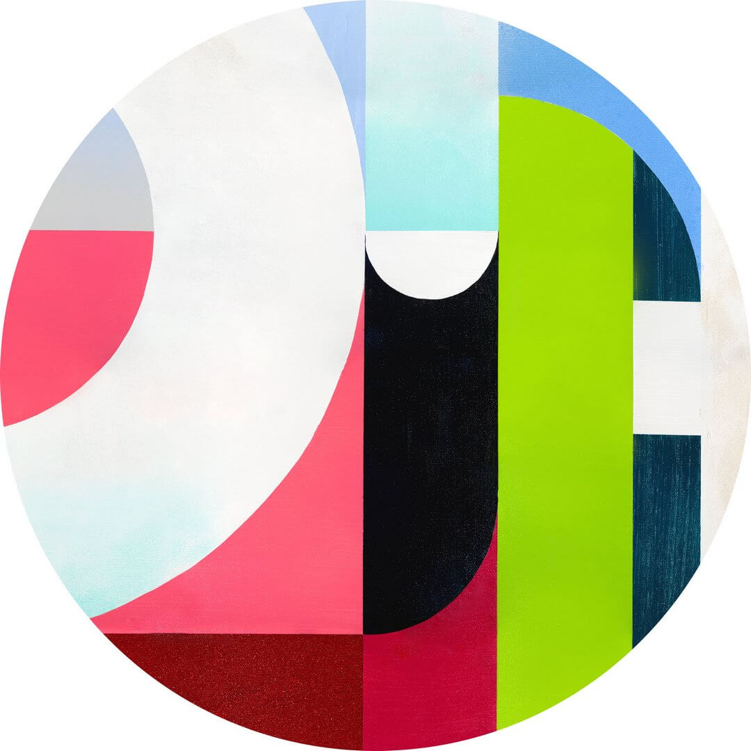 Mural okrągły geometryczny retro Wall Art Rio Koło