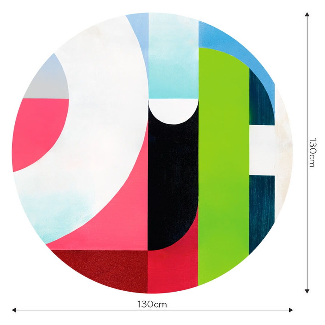 Mural okrągły geometryczny retro Wall Art Rio Koło