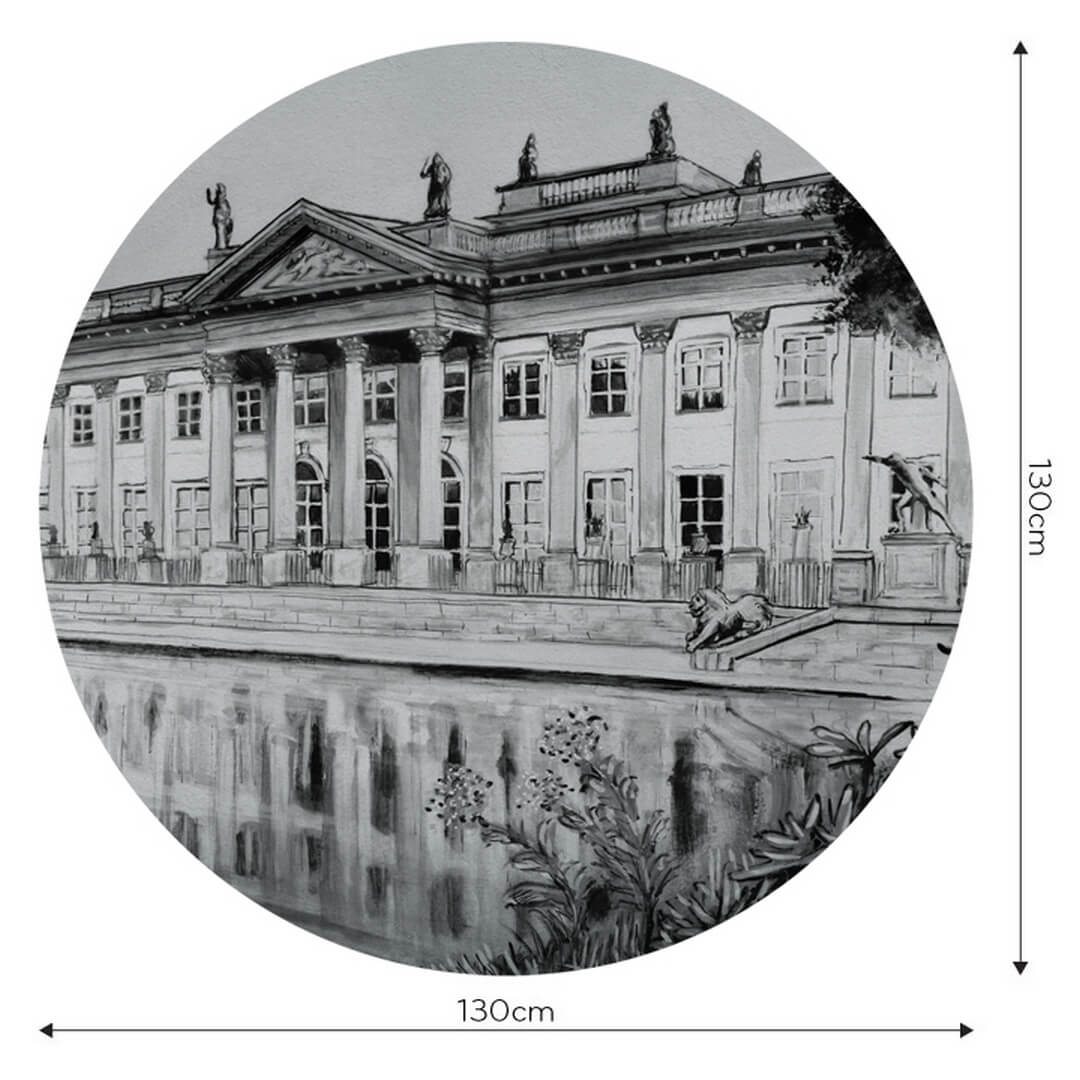 Mural okrągły architektura Wall Art Royal Koło