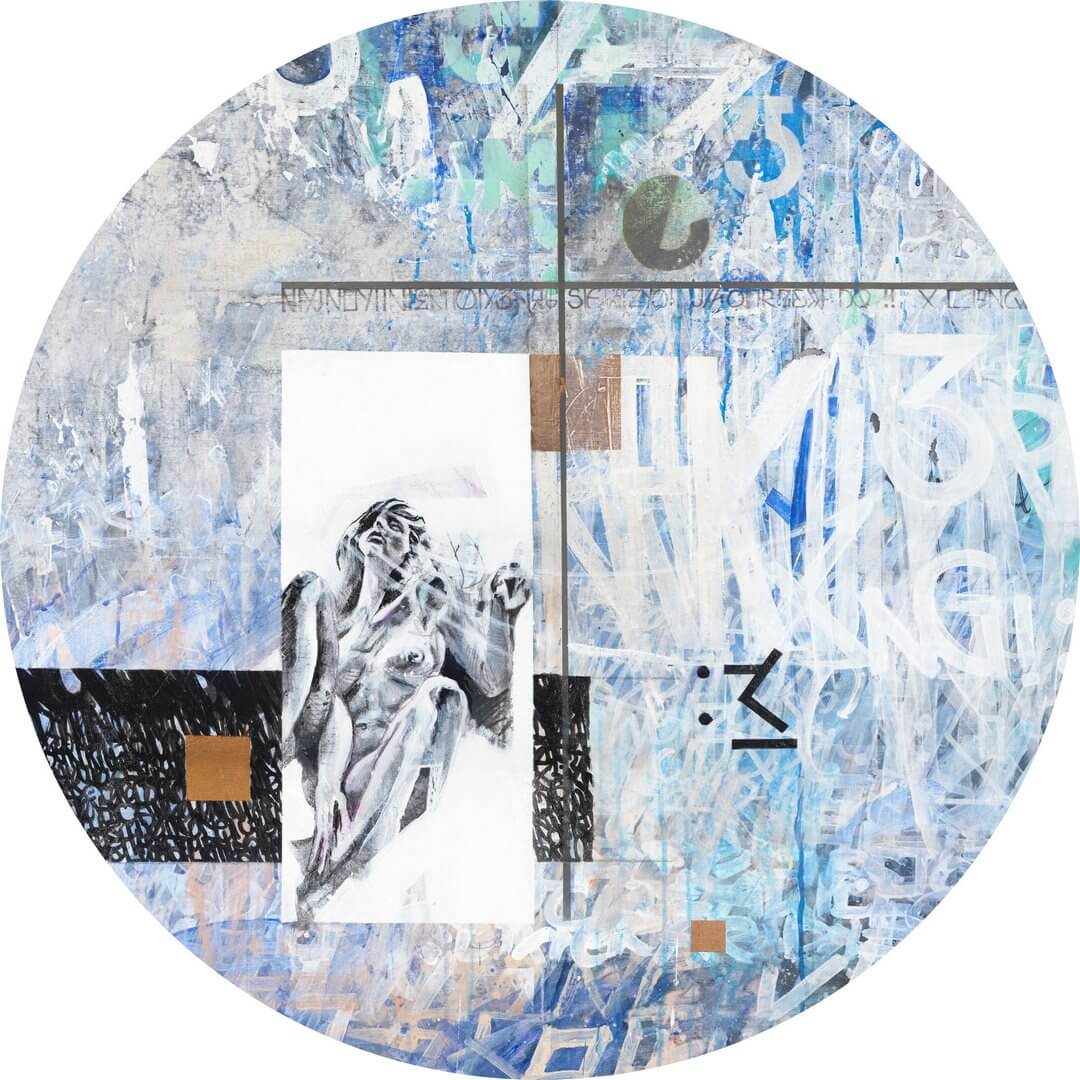 Mural okrągły abstrakcyjny Wall Art Soho Koło