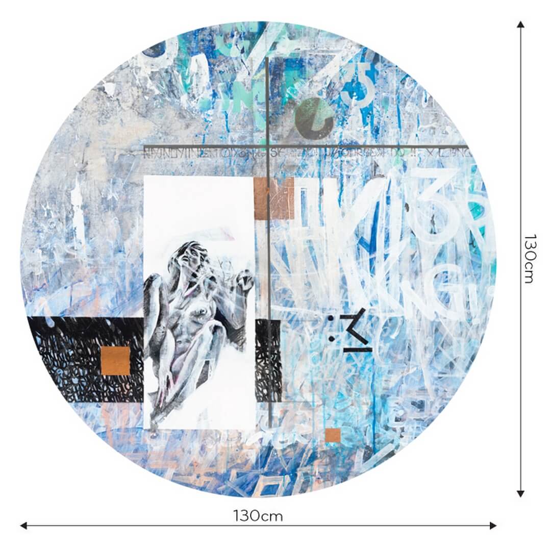 Mural okrągły abstrakcyjny Wall Art Soho Koło