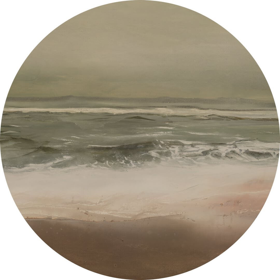 Mural okrągły artystyczny krajobraz morza Wall Art Sunrise Koło