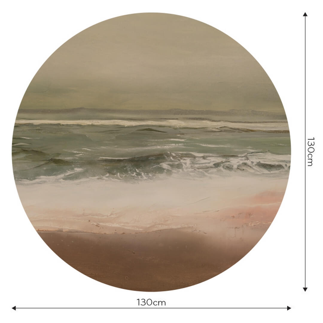 Mural okrągły artystyczny krajobraz morza Wall Art Sunrise Koło