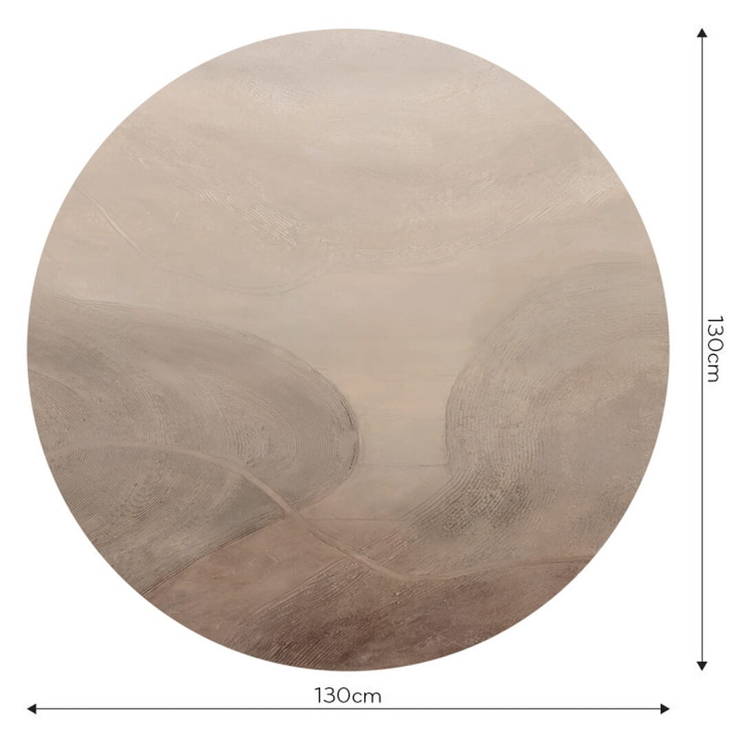 Mural okrągły abstrakcyjny Wall Art Tiramisu Koło